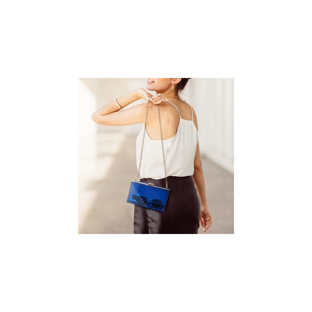 Bolso de mano de acrílico transparente para mujer removible