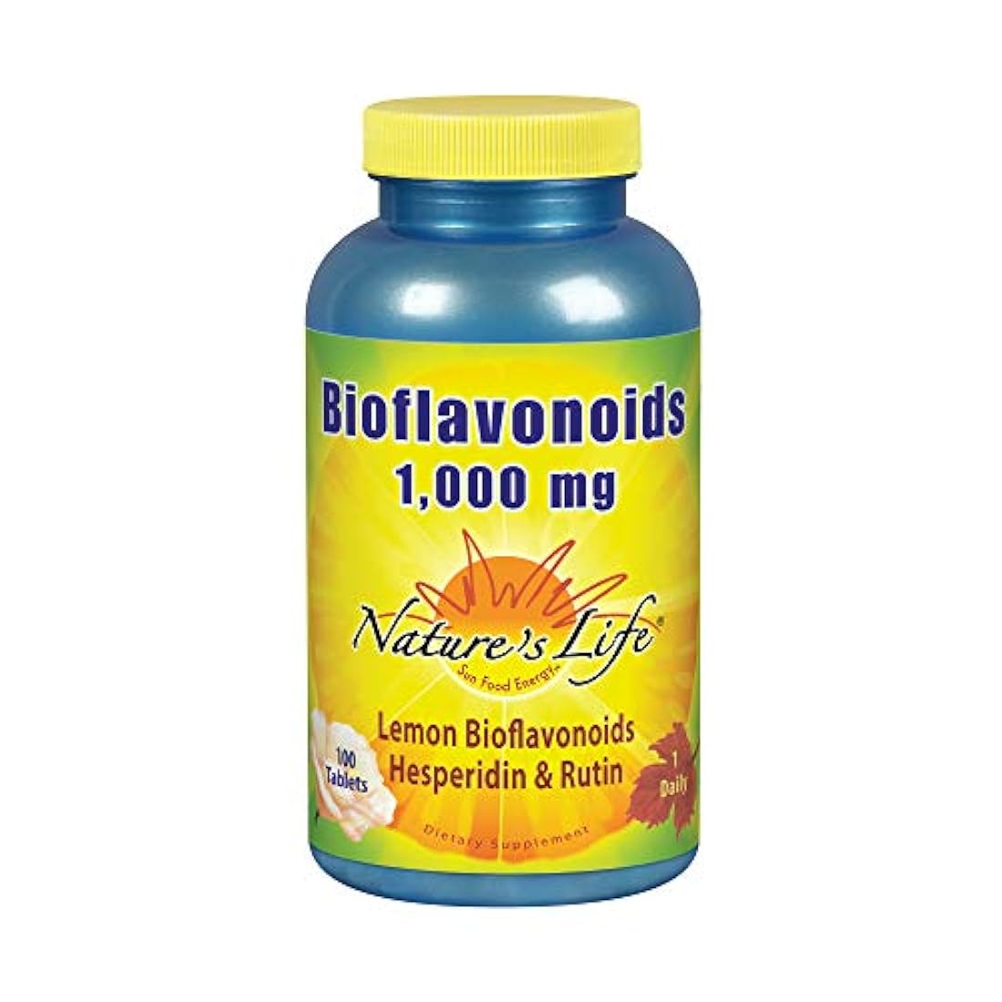 La vida de la naturaleza bioflavonoids tabletas, limón, 1000 mg, 100 Count