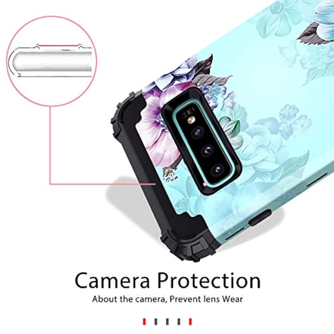 Casetego - Carcasa para Samsung Galaxy S10, diseño floral