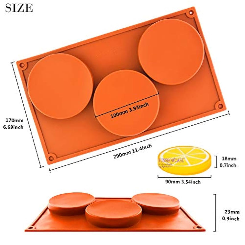 Funshowcase Moldes de silicona para dulces de disco redondo