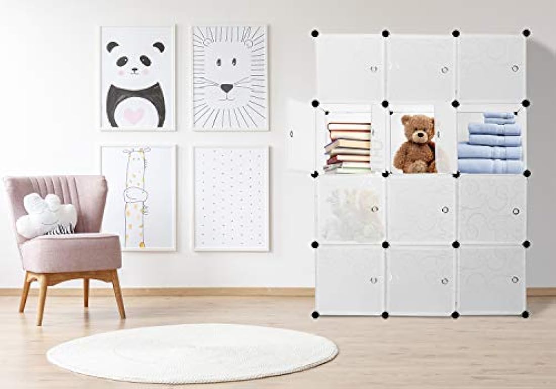 Almacenador apilable 12 cubos de almacenamiento