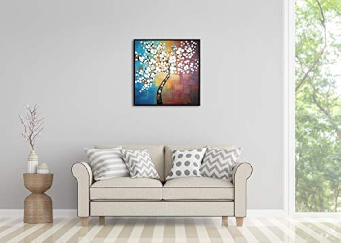 Lienzo pintado a mano, diseño de flores