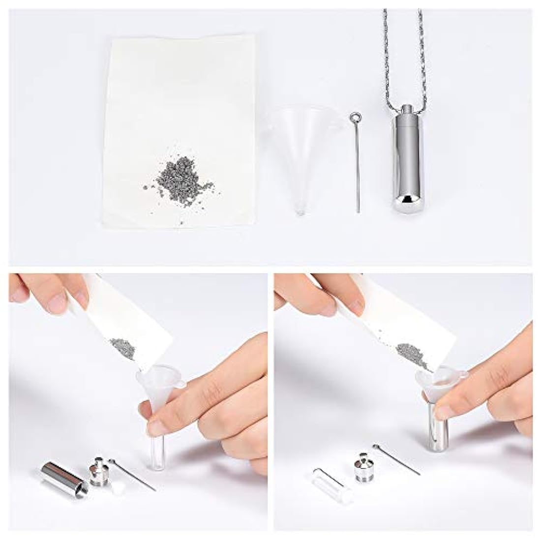 Collar de cremación para cenizas con colgante de urna