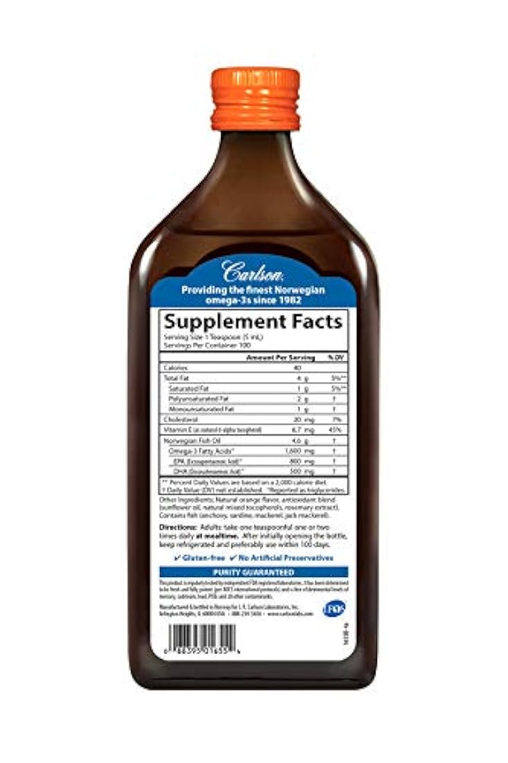 Carlson Norwegian The Very Finest - Aceite de pesca, naranja