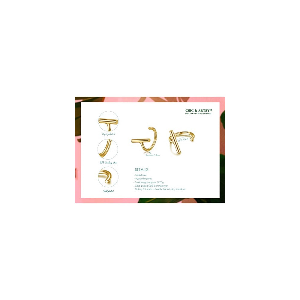 Aretes de aro de plata pequeños para mujer