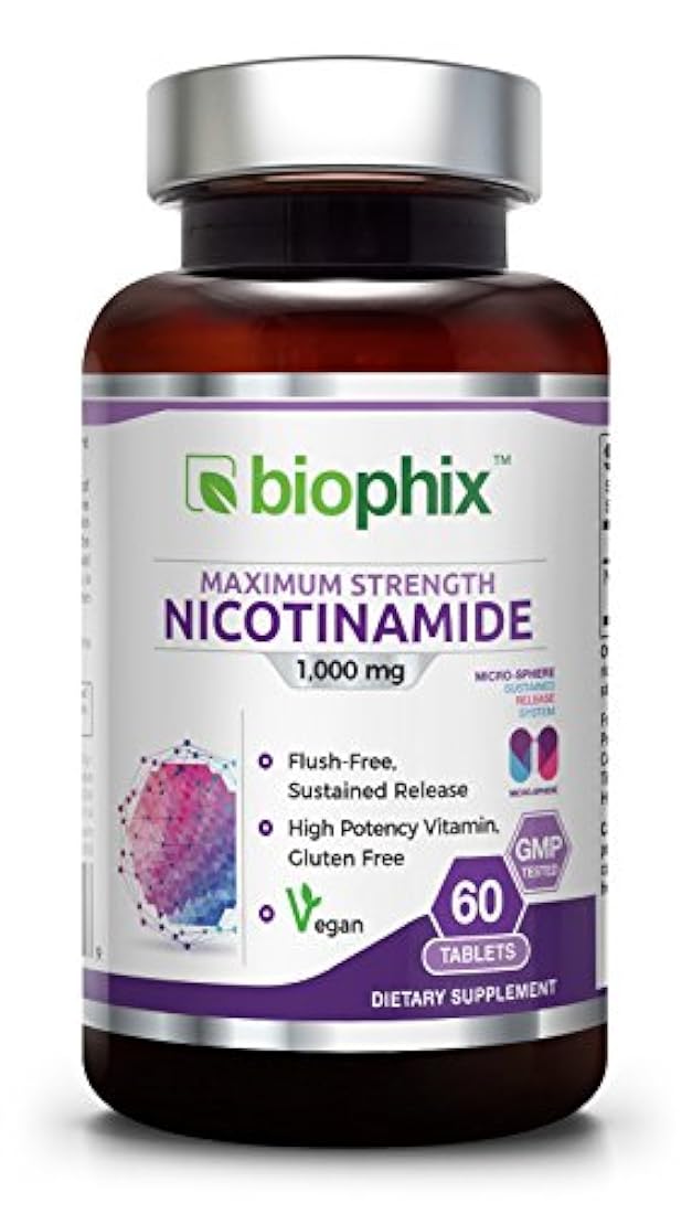 Vitamina Natural sin Flush-Free Amide Nicotínico sin gluten
