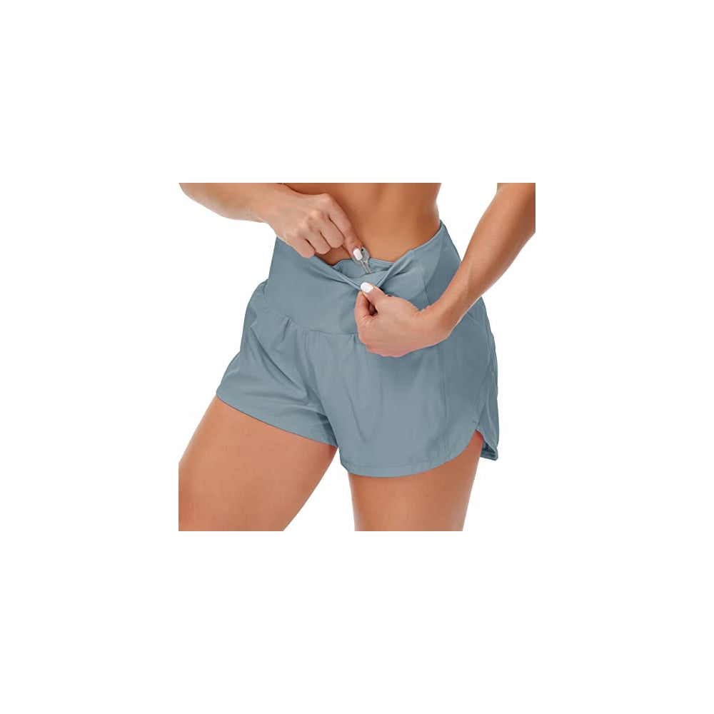 Shorts cortos para correr de cintura alta talla XL