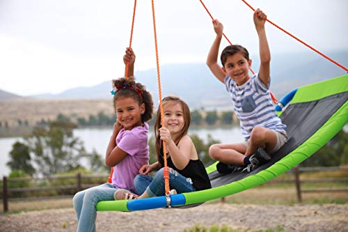 Giant - Columpio de árbol de 700 libras y 60 pulgadas para niños y adultos, capacidad de peso verde, marco de acero duradero, cuerdas ajustables impermeables, fáciles de instalar, divertido