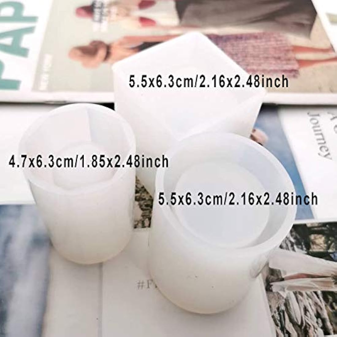 Moldes de silicona de resina epoxi de Markeny Cylinder para bolígrafos, moldes circulares de silicona para posavasos, moldes transparentes para macetas