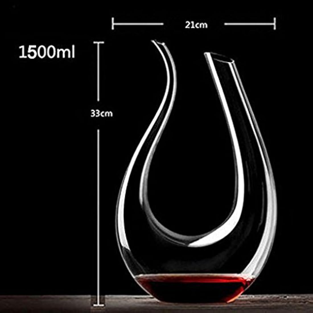 Decantador de vino aireador de vino clásico en forma de U