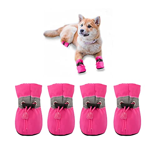 YAODHAOD - Botas para perro con protector de patas, antideslizantes, con suela suave, correas reflectantes, para perros pequeños