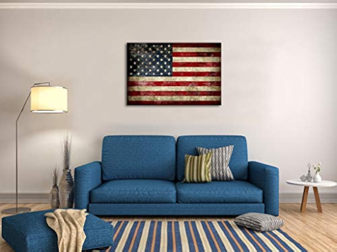Lienzo con diseño de bandera americana