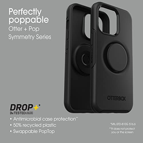 OtterBox Otter + POP Symmetry Series - Carcasa para iPhone 13 Pro, color negro
