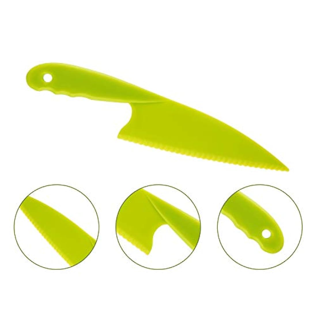 Jovitec - Juego de 8 cuchillos de cocina de plástico