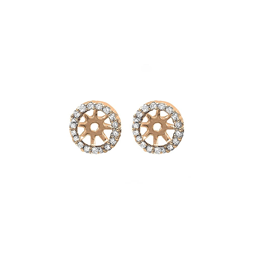 Aretes extraíbles de diamante blanco redondo para mujeres