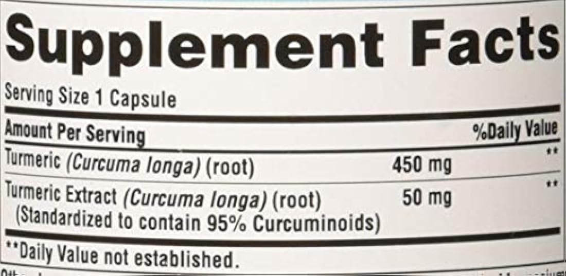 Puritan's Orgullo Orgullo Orgullo Orgul, cúrcuma curcumina