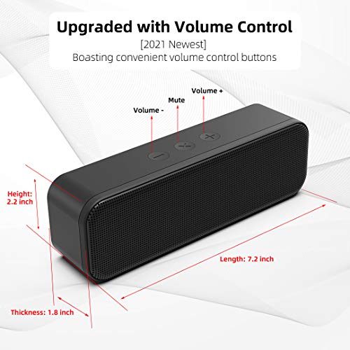 LIELONGREN Altavoz USB para computadora de escritorio, altavoz portátil, altavoz de PC, barra de sonido pequeña con sonido de alta calidad, volumen fuerte, graves ricos, control de volumen