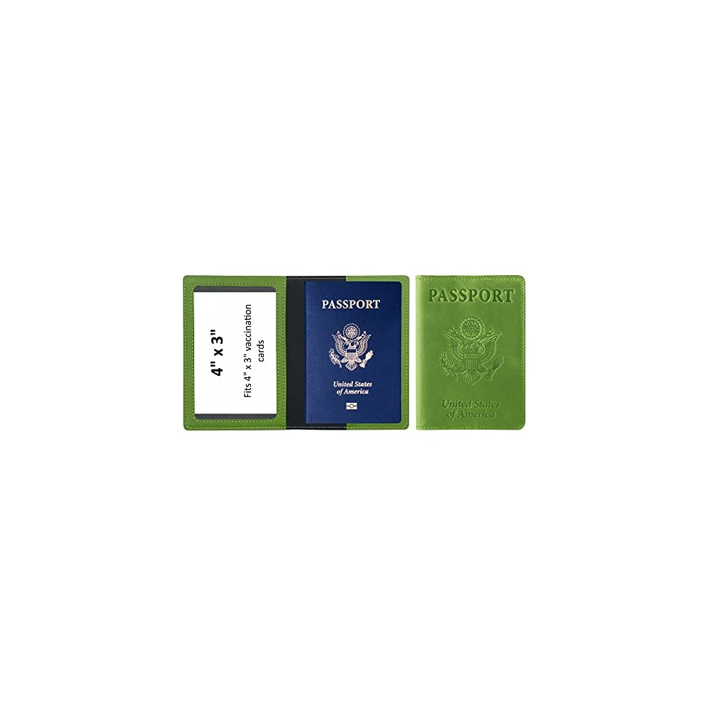 Porta Documentos y Tarjetas de piel sintética verde