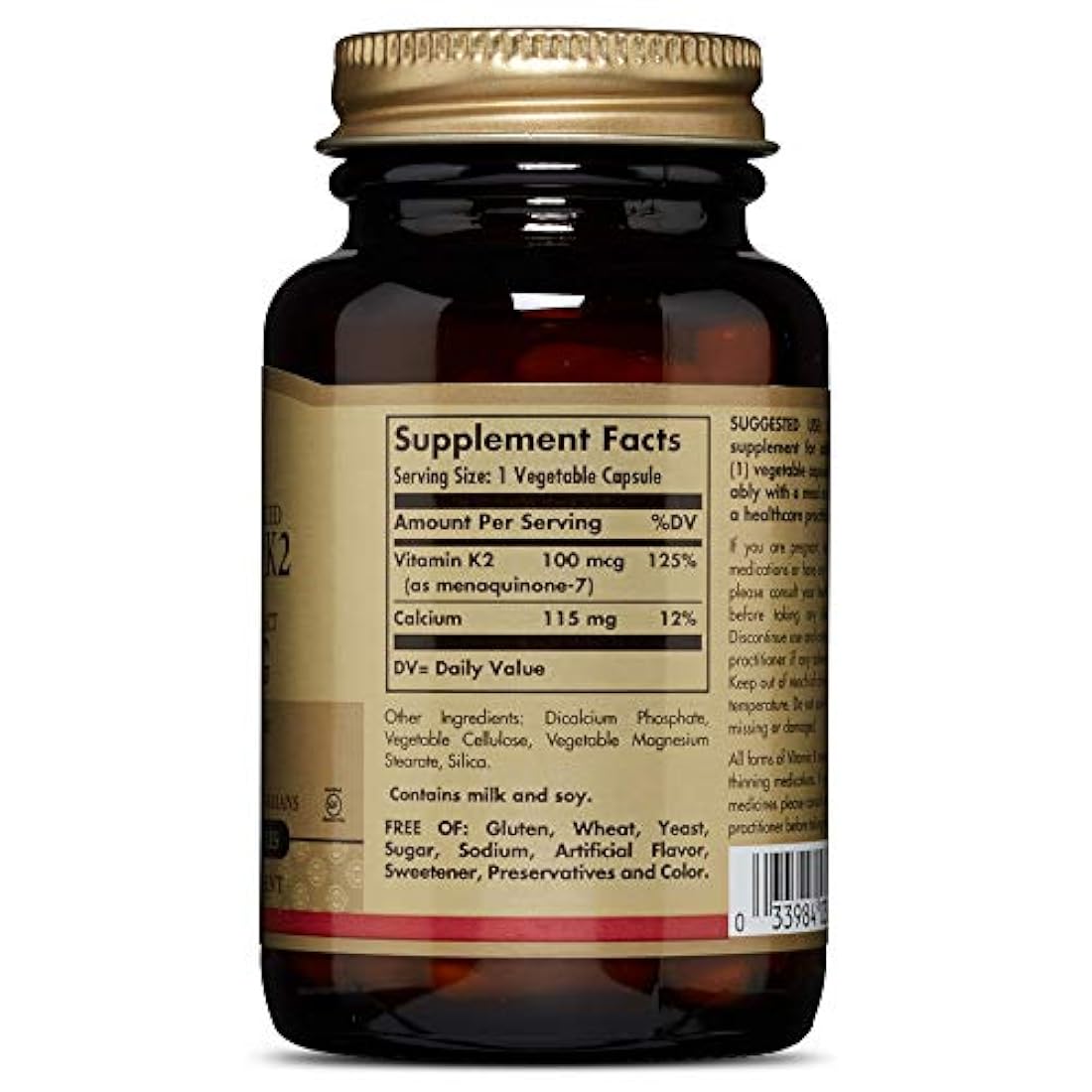 Vitamina K2 natural Solgar