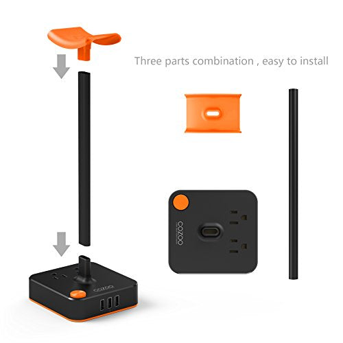 Soporte para auriculares con cargador USB gamer