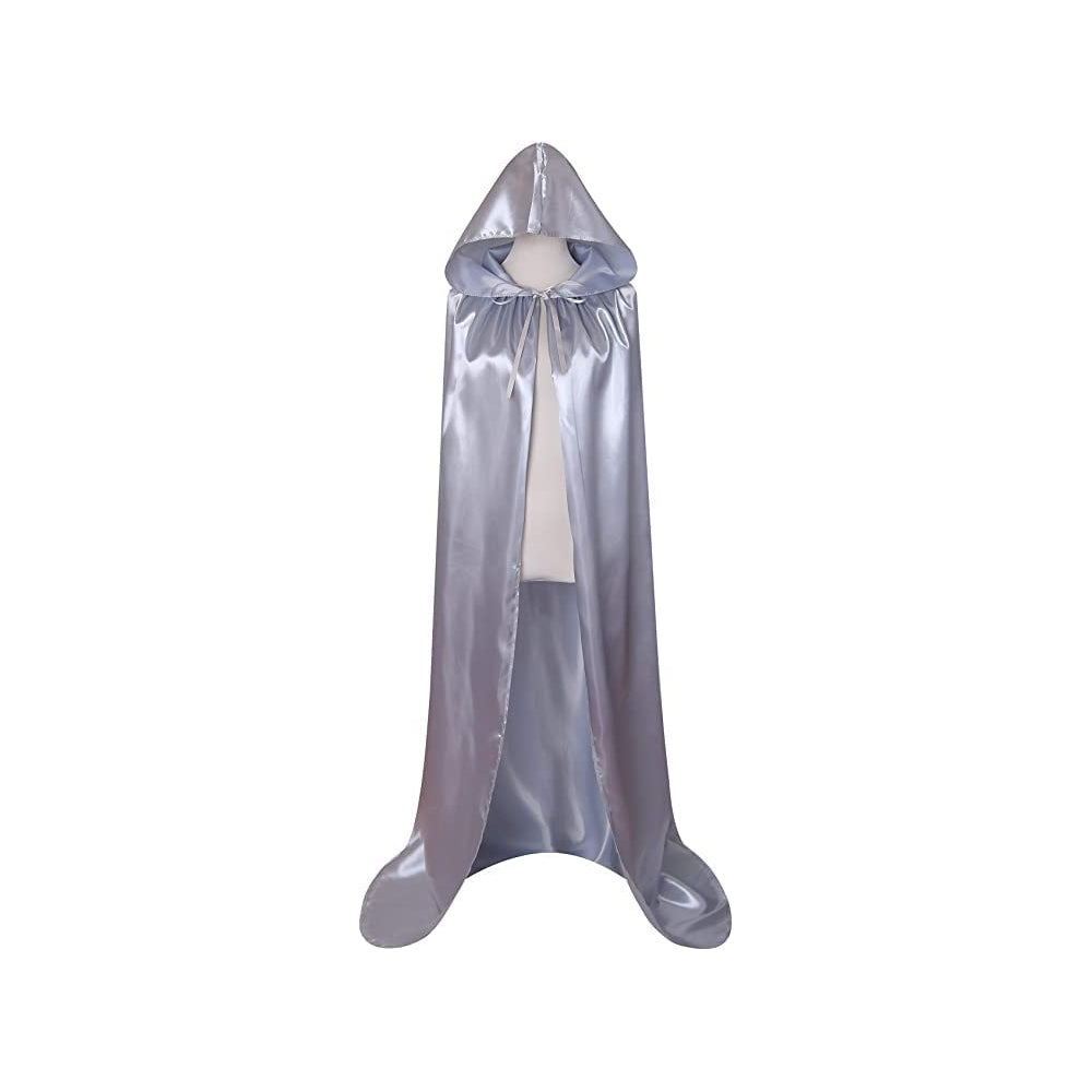 Disfraces de Capa con capucha de Halloween plateada talla M