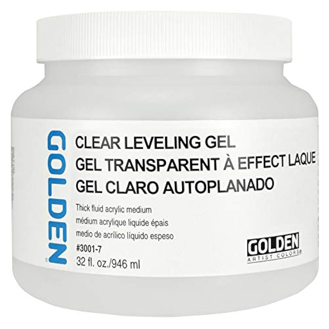 Acrílico Medium dorado autonivelante Clear Gel 32 oz