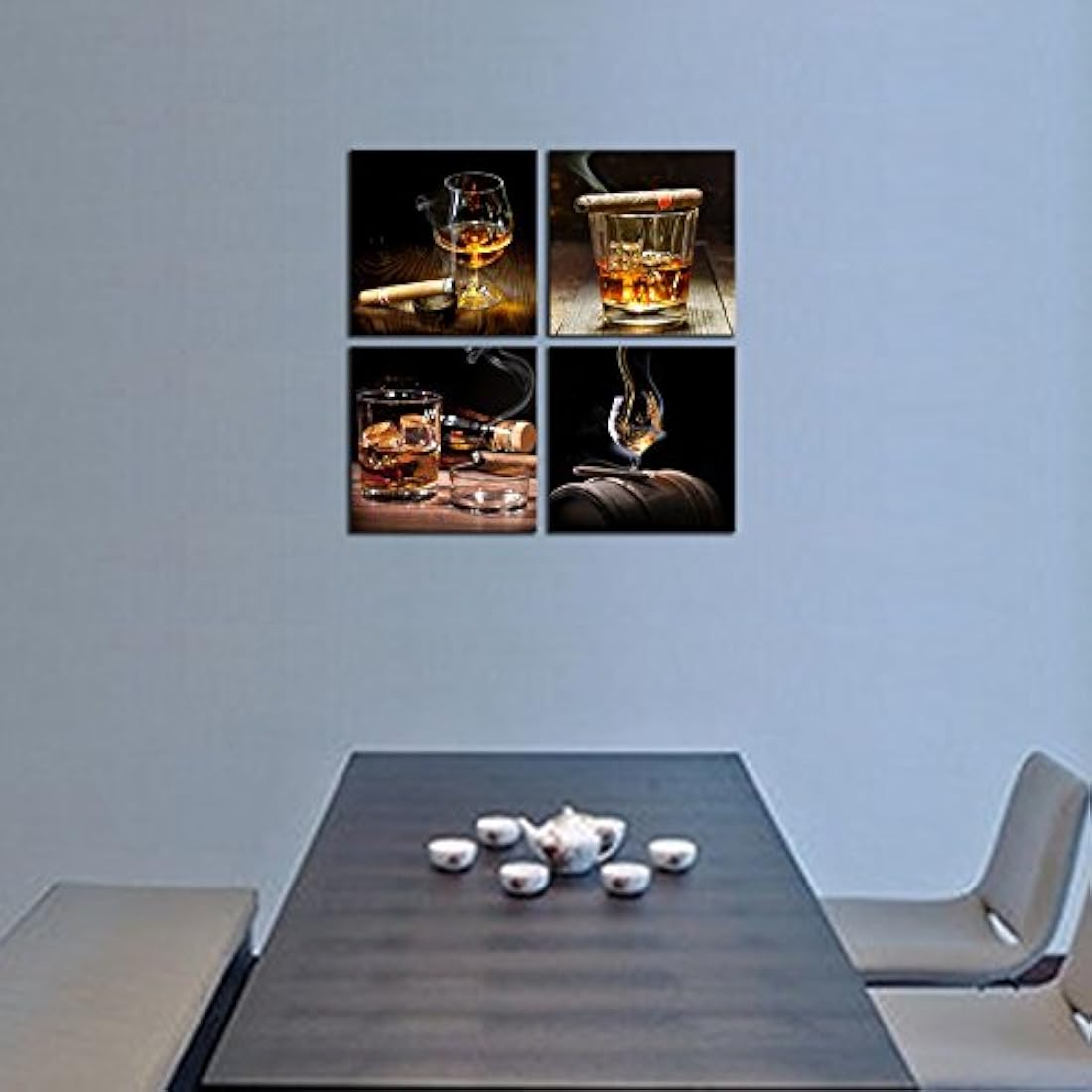 Impresiones de la lona Arte de la pared Licor Bodegón