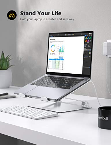 Soporte elevador portátil plegable, Plateado LN1-US Lamicall