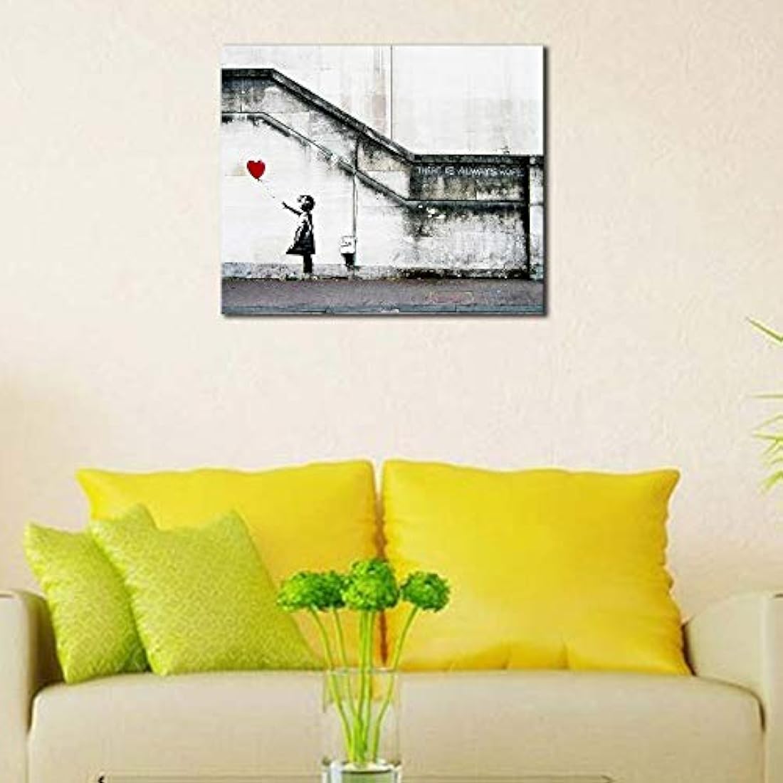 Wieco Art - Lienzo decorativocon diseño de niña con globo