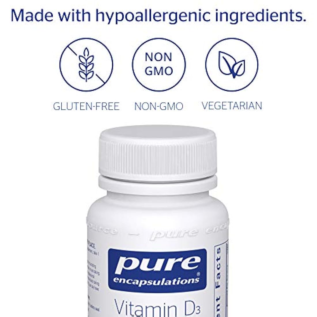 Cápsulas puras - Vitamina D3 5,000, 5000 UI, 1