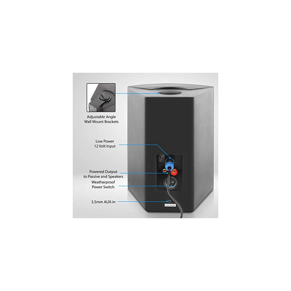 Parlantes inalámbricos resistente PYLE-HOME PDWR62BTBK