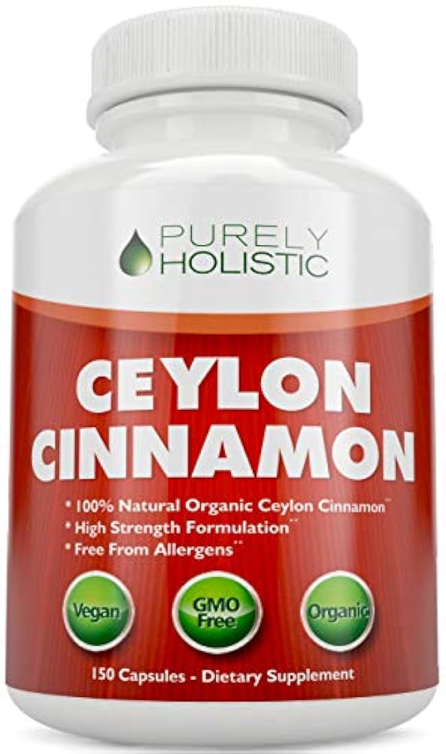 Ceylon Canela Cápsulas orgánicas 1500 mg 150 cápsulas canela