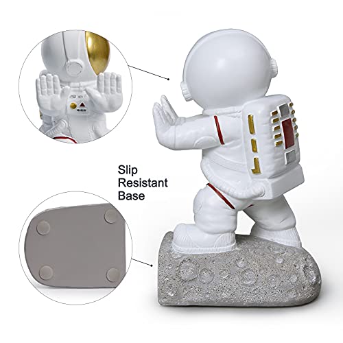 Kakizzy - Sujetalibros de resina para decoración del hogar, sujetalibros de resina con temática espacial para sujetalibros para niños (astronauta D-Gold)