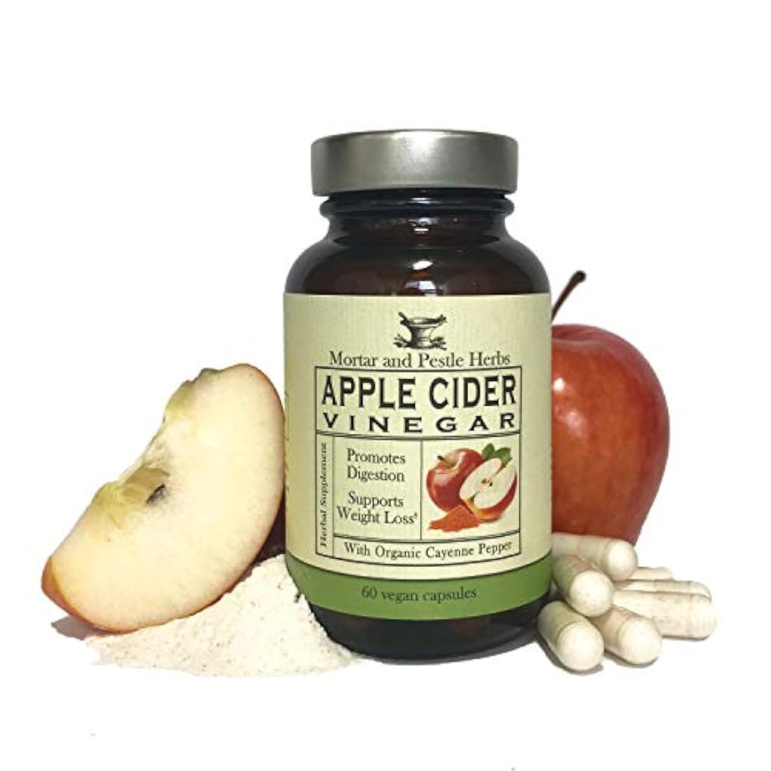 Hierbas de mortero y maja - Cápsulas de vinagre de sidra