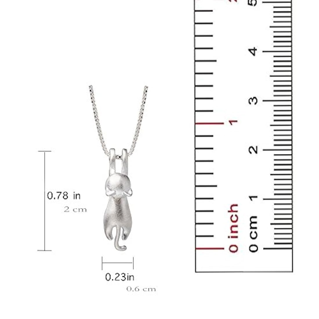 S.Leaf, Collar colgante de gato en plata esterlina sólida