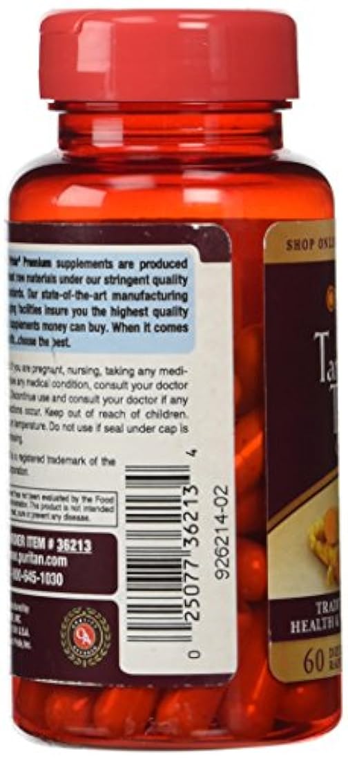 Puritan's Pride Tart Cereza Turmeric complex-60 Cápsulas