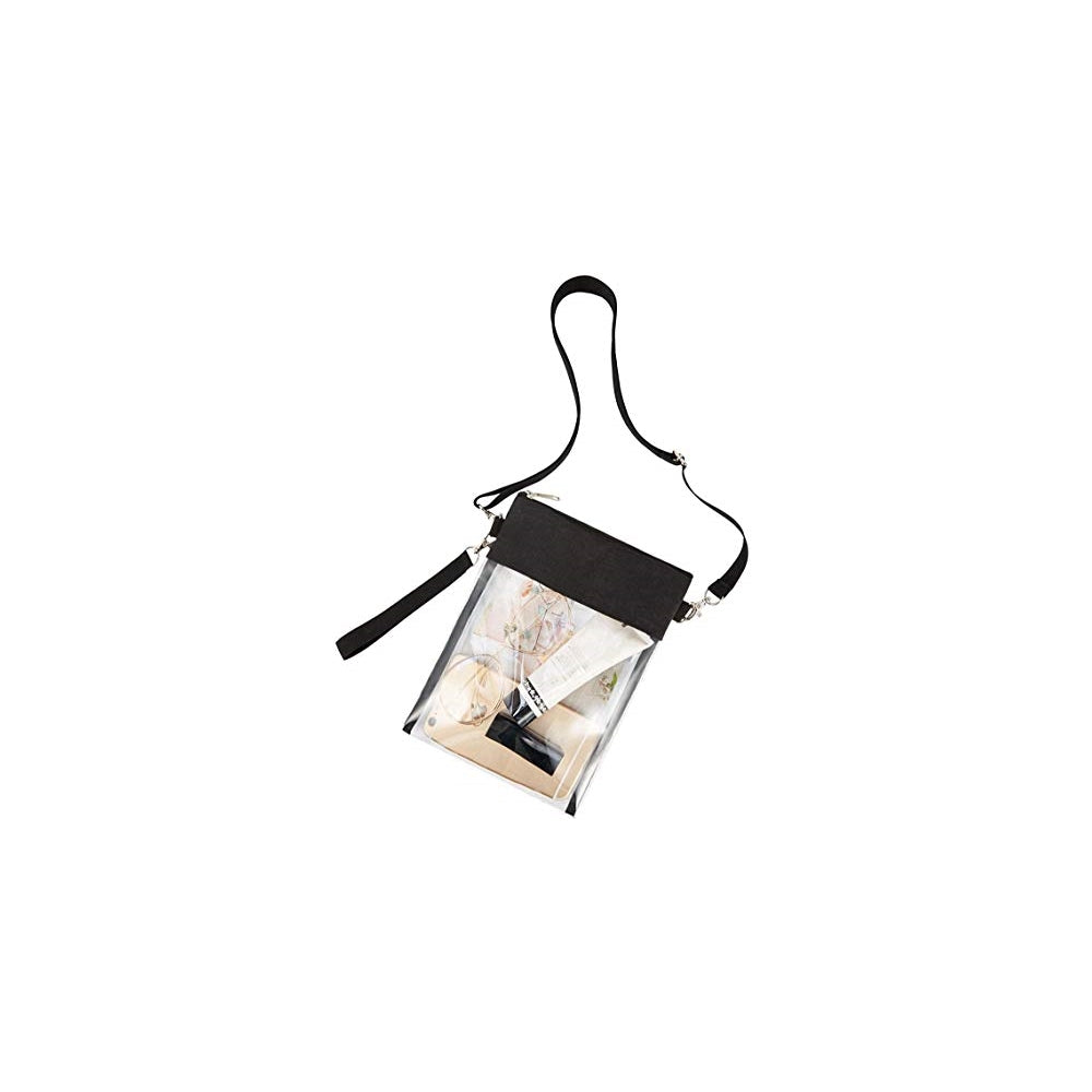 Bolsos cruzado transparente con correa de hombro ajustable