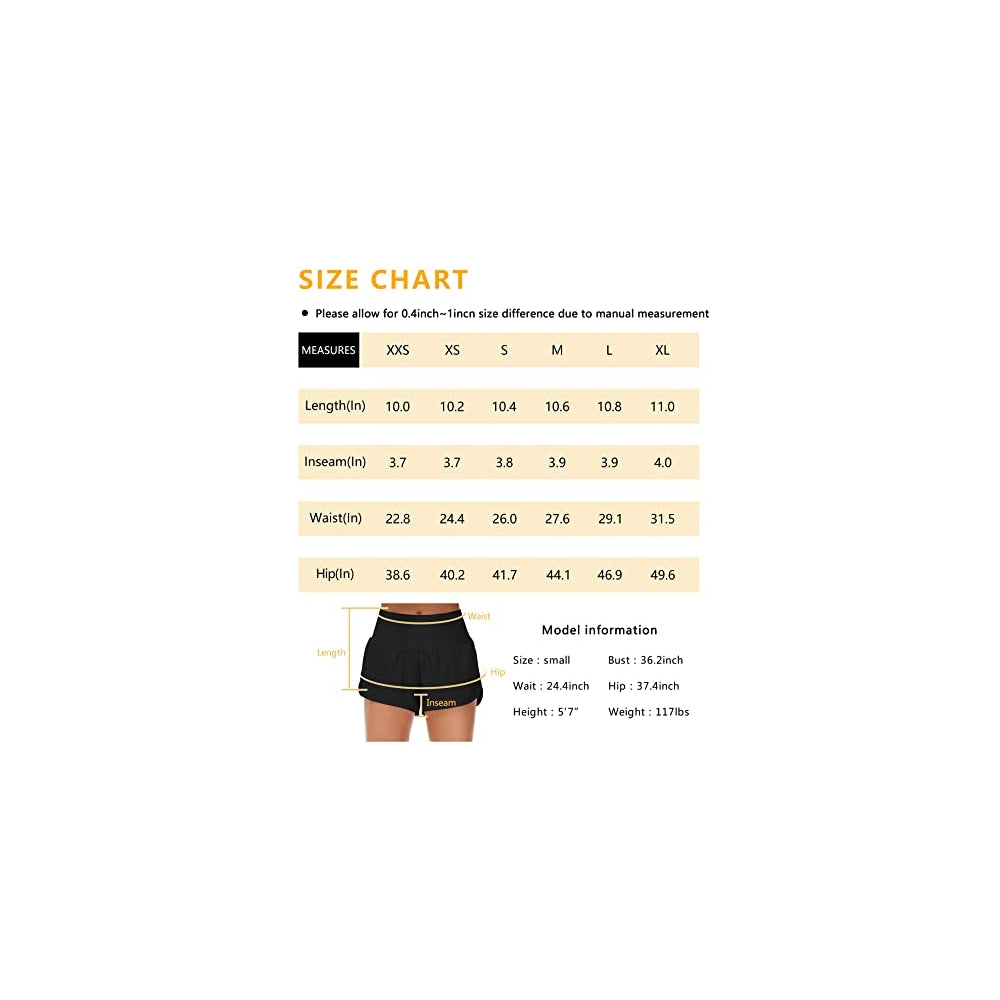 Shorts cortos para correr de cintura alta talla S