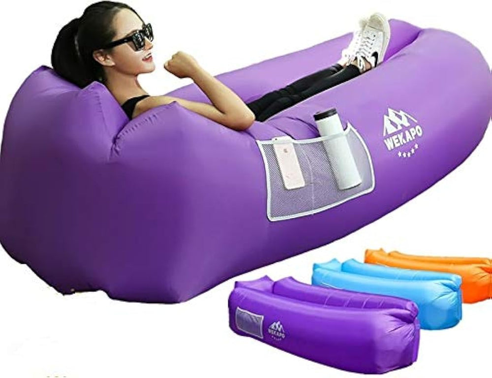 WEKAPO Tumbona inflable de aire sofá hamaca, portátil