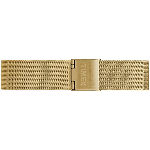 Reloj dorado de pulsera de malla-acero inoxidable para mujer