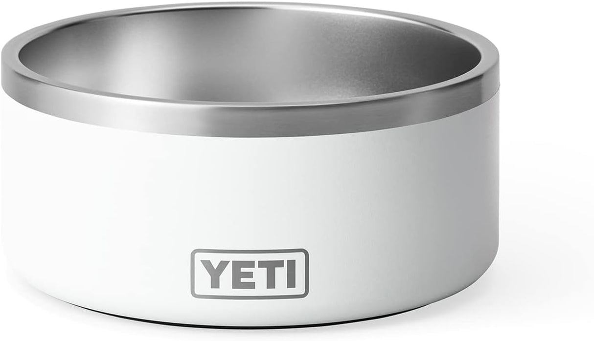 YETI Boomer 8 - Cuenco antideslizante de acero inoxidable para perros, capacidad para 64 onzas, color blanco