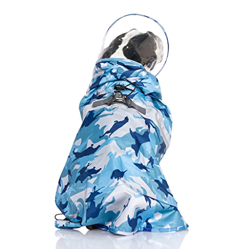 Gooby Chubasquero para perros V2 - Poncho impermeable con anillos dobles en D - Chaqueta impermeable para perros pequeños y medianos