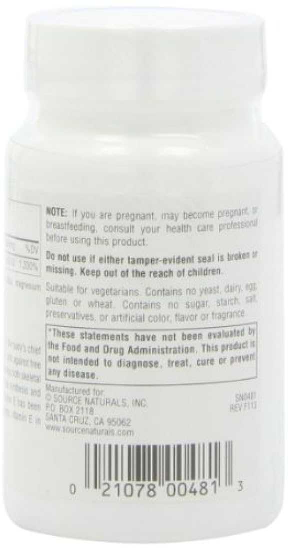 Source Naturals Vitamina E, 400 iu, antioxidante soluble en grasa, 50 tabletas