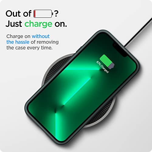 Spigen Funda ultra híbrida diseñada para iPhone 13 Pro (2021), color verde medianoche