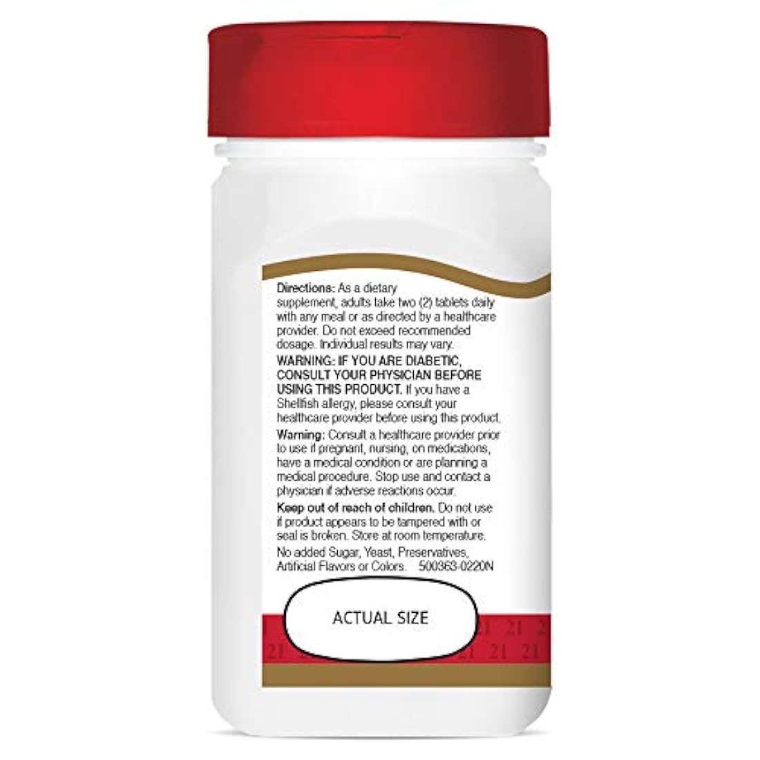 Siglo XXI Glucosamina 750 mg y Chondroitin 600 mg tabletas de triple Fuerza, 300 Count, 22476, Pastillas, 1, 1