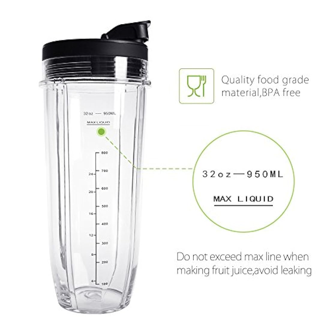 Vasos de repuesto de 32 onzas, QT 2 paquetes de vasos