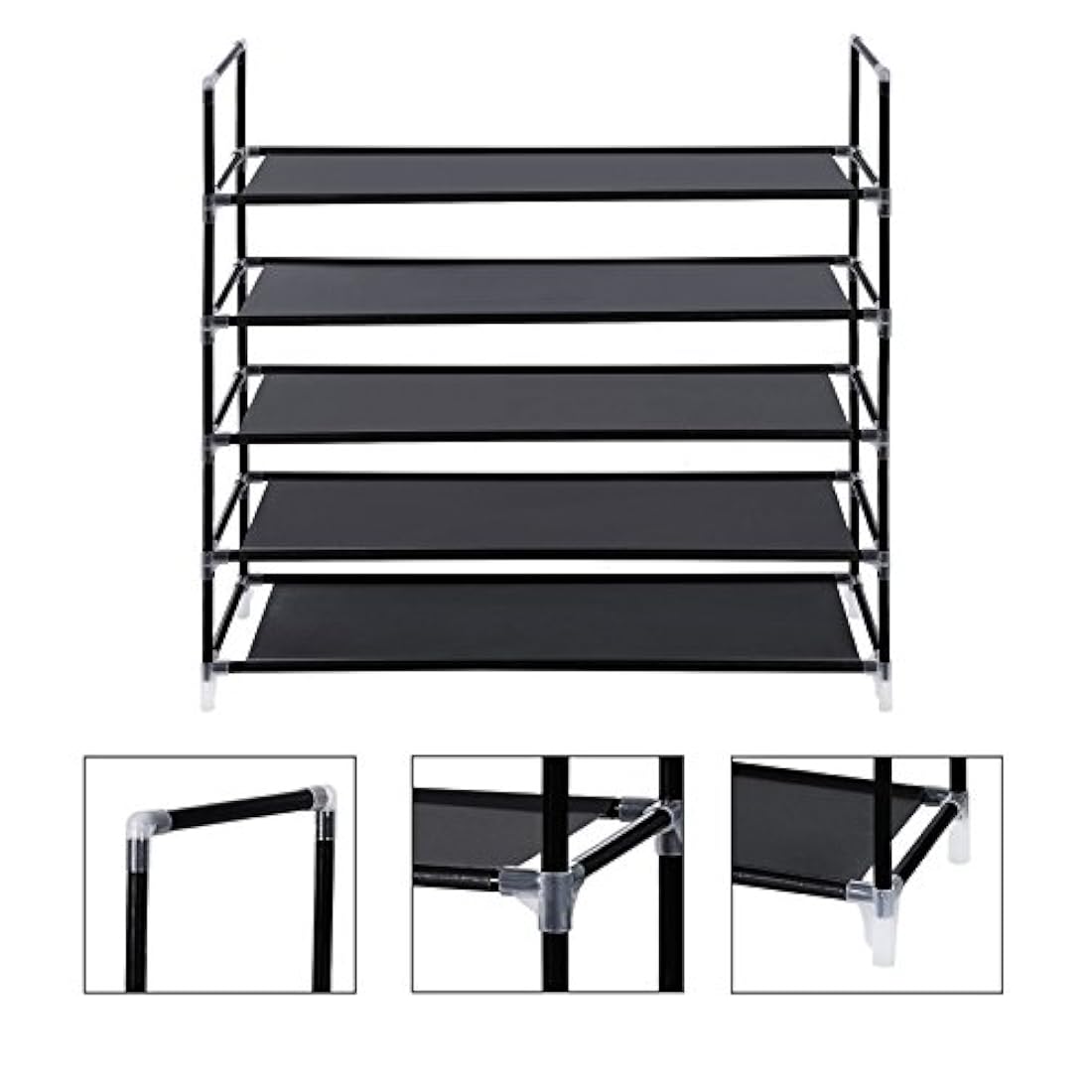 Rejilla para zapatos de 5 niveles para 25 pares,