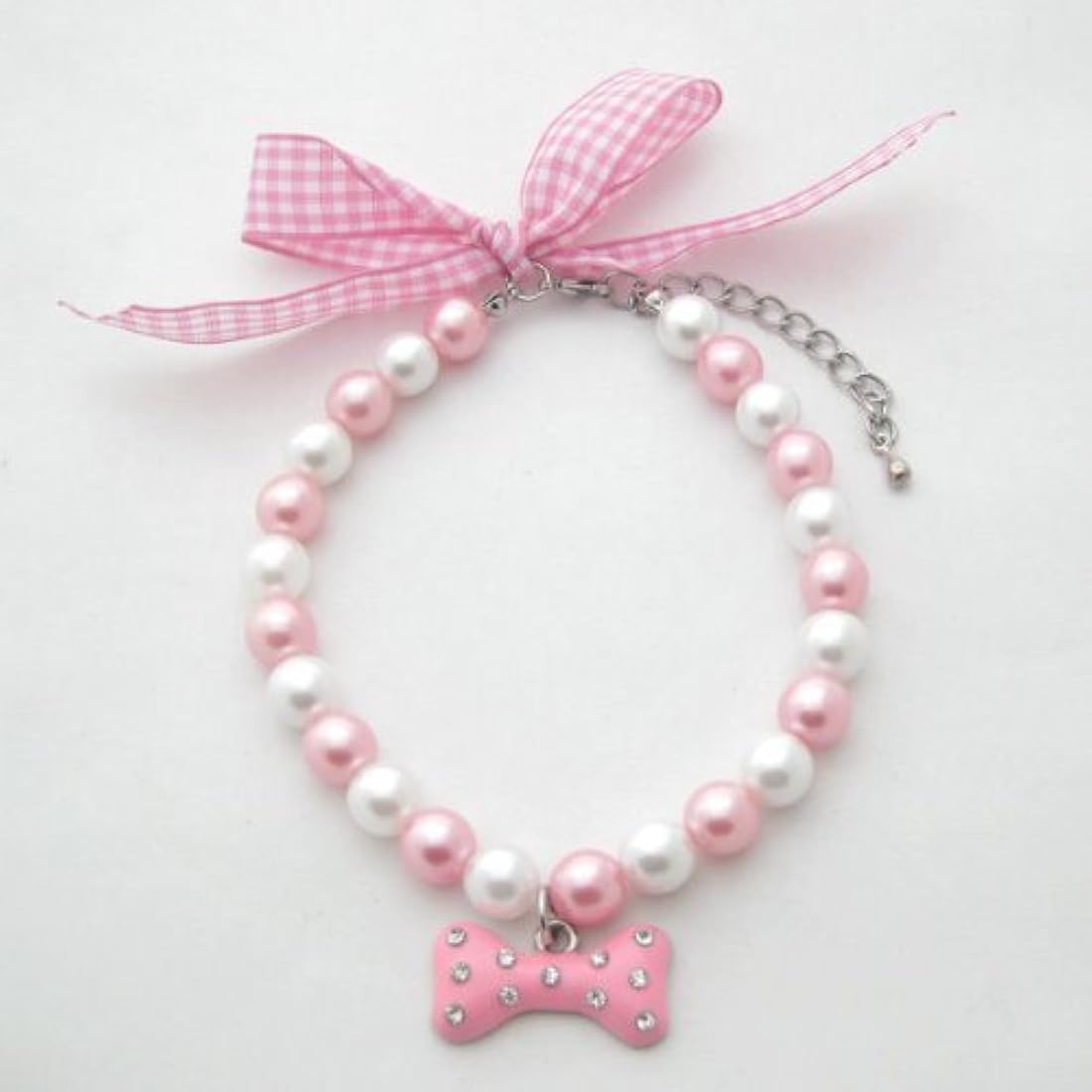 Collar de perlas de diamantes de imitación para perros