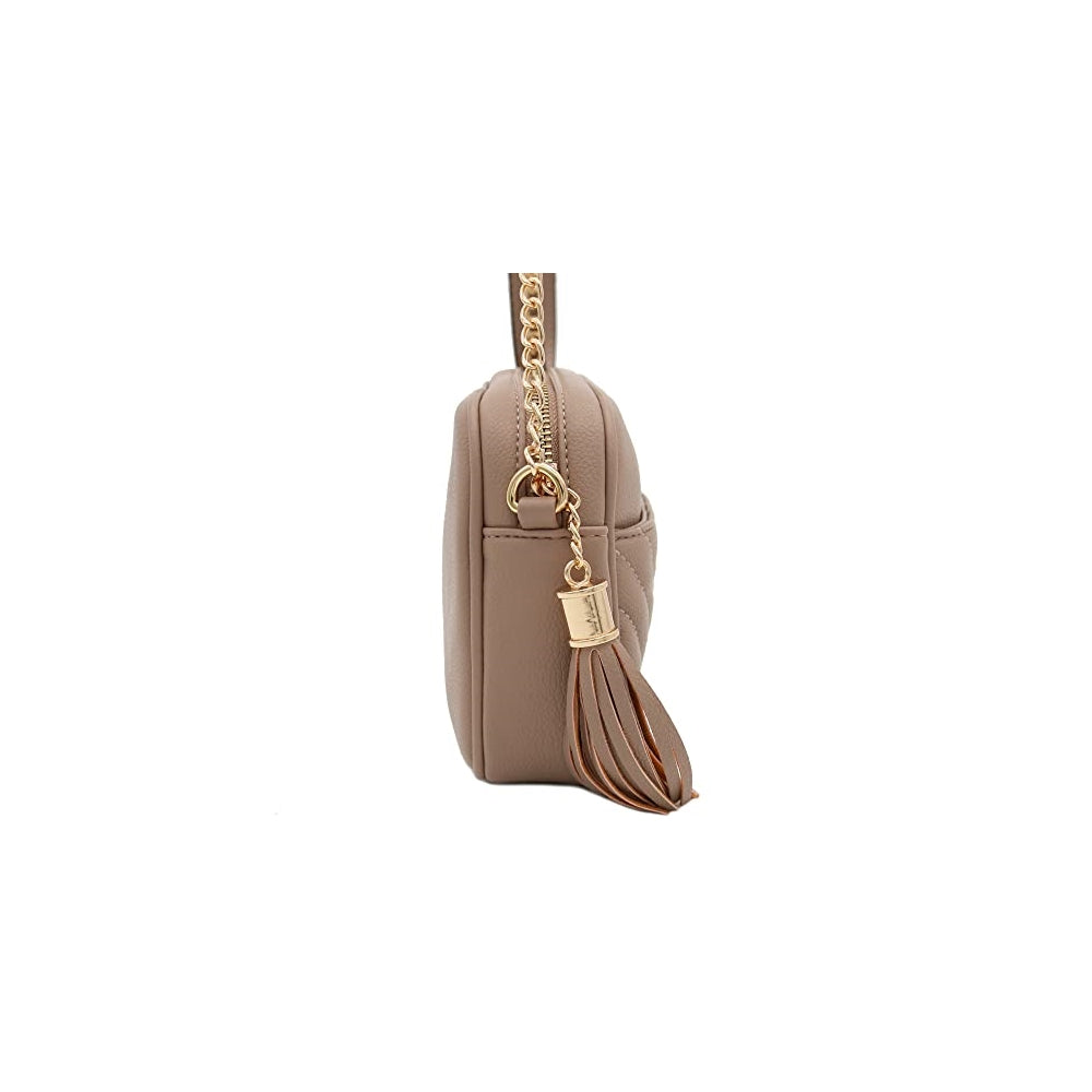 Bolsos acolchada para cámara cruzada con motivos y borla