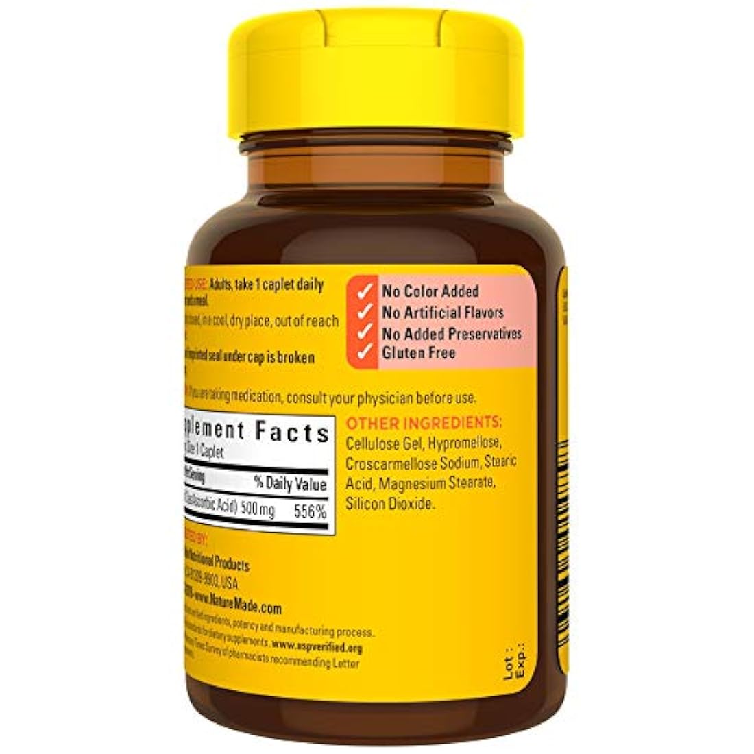 Vitamina C 500 mg Cápsulas 100 Ct